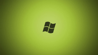 Green background black white logo - the bottom of the screen free wallpaper