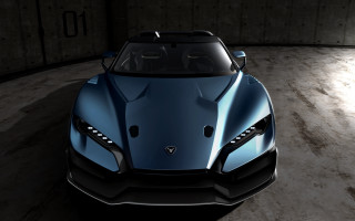 Blue sports car dimly lit - room free wallpaper