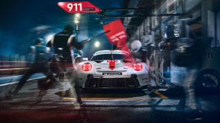 White car night rain starry - a sidewalk free wallpaper