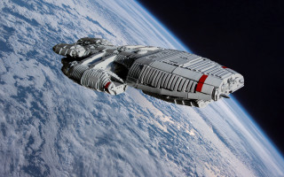 Space ship earth space ambient - the side of the ship free wallpaper