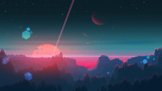 Space planet star sky city - a distant star in the distance free wallpaper