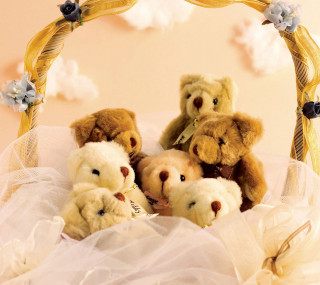 Basket stuffed animals table wall - top of a table next free wallpaper