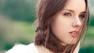 Woman braid posing hand chin - portrait photography free wallpaper