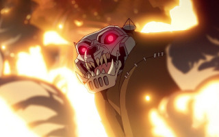 Demonic creature red eyes burning - red eye free wallpaper