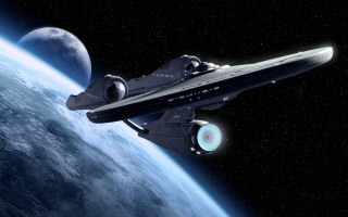 Spaceship blue planet moon earth 2 - a space ship free wallpaper