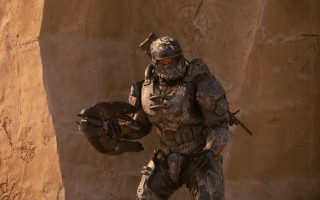 Futuristic suit man helmet glove - halo free wallpaper