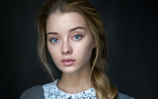 Eszter mattioni blonde braid blue - free portrait wallpaper