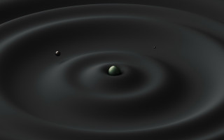 Black white green ball center - planet free wallpaper