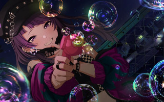 Aya goda girl gun bubbles - a wallpaper free wallpaper
