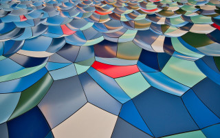 Colorful wall sky abstract geometry - a colorful wall free wallpaper