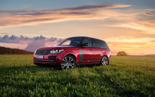Red rover field sunset clouds - luxury free wallpaper
