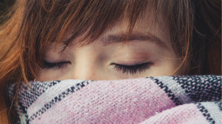 Child closeup blanket eyes closed - florianne becker free wallpaper