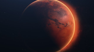 Red planet starry sky bright - a black sky background free wallpaper