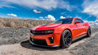 Red sports car desert road - a dirt road in the desert free wallpaper