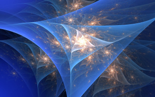 Blue star pattern mandelbrot fractals - a computer free wallpaper
