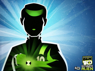 Stylized man green light face - adam rex free wallpaper