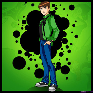 Green shirt man standing polka - a green background free wallpaper