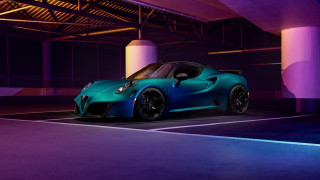 Blue sports car purple light 2 - a purple light free wallpaper