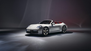 White porsche spotlight red light - a white porsche sports car free wallpaper