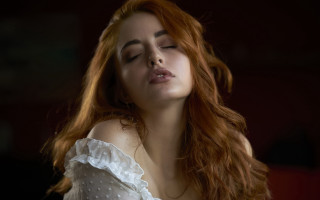 Red haired woman white dress 7 - preraphaelitism free wallpaper