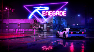 Car neon sign rain cyberpunk - synthwave style free wallpaper
