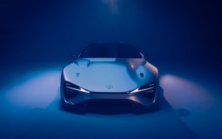 Futuristic car spotlight blue background - a spotlight free wallpaper