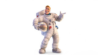 Space suit man thumbs up - his hand and a helmet free wallpaper