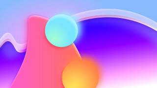Colorful abstract blue pink circle - circle free wallpaper