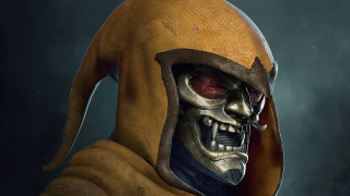 Skeleton yellow hood red eye - a red eye free wallpaper