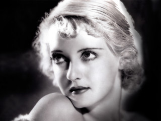Black white blonde fur portrait - photo of a woman free wallpaper
