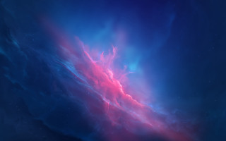 Blue pink clouds night sky - galaxy free wallpaper