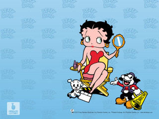 Cartoon character sitting chair magnifying - betty merken free wallpaper