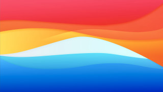 Colorful wavy gradient abstract moon - background free wallpaper for desktop