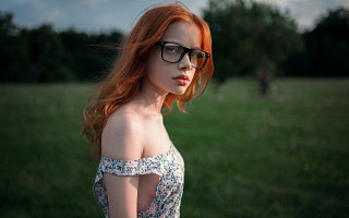 Anka zhuravleva glasses field outdoors - glass free wallpaper
