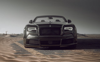 Black car desert sand dunes - a black car free wallpaper