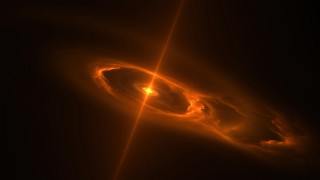 Bright sky fire explosion embers - a yellow light free wallpaper