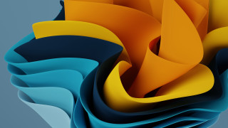 Blue yellow abstract wavy side - abstract background free wallpaper