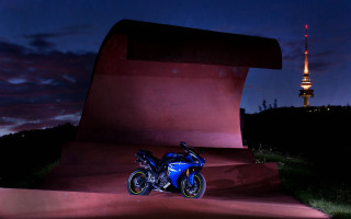 Motorcycle cityscape night tower sky - night free wallpaper
