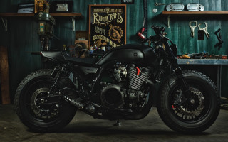 Motorcycle garage tools sign caferbater - a garage next free wallpaper