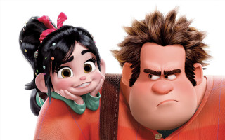Cartoon character woman looking behind - a man in the background free wallpaper