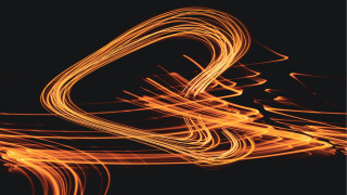 Blurry orange lights fire explosion - the middle of it free wallpaper