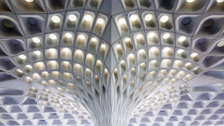 White structure lights pattern abstract - geometric shape free wallpaper