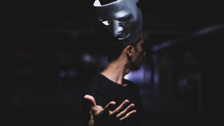 Masked man hands out dark - his hands out free wallpaper