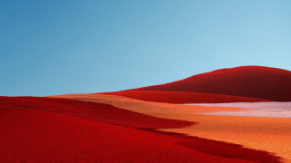 Red hill blue sky clouds - a few cloud free wallpaper