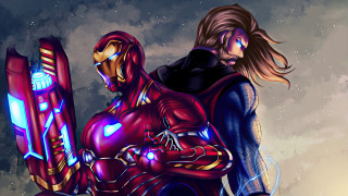 Ironman spiderman sword cloudy sky - a sword free wallpaper for desktop