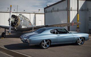 Car plane runway hangar photorealism - daren bader free wallpaper
