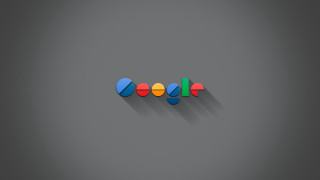 Colorful objects gray surface shadow - surreal free wallpaper