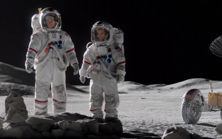 Astronaut moon vehicle satellite earth - a vehicle free wallpaper