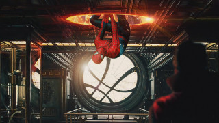 Spiderman upside down giant clock - a spider man free wallpaper