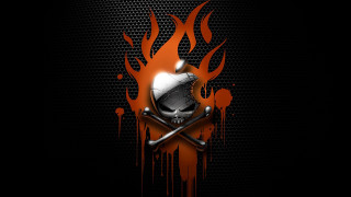 Skull swords flames gothic 3d - two sword free wallpaper